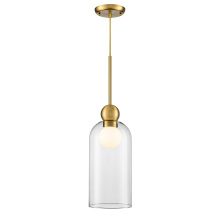 DVI DVP37621BR-CL - HARIETTE 17" CLEAR PENDANT, BRASS